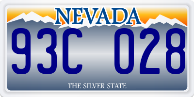 NV license plate 93C028