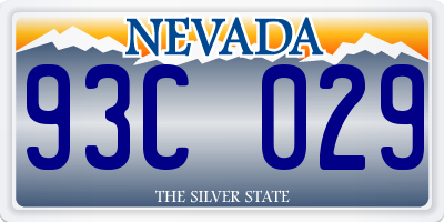 NV license plate 93C029