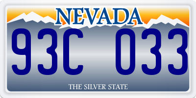 NV license plate 93C033