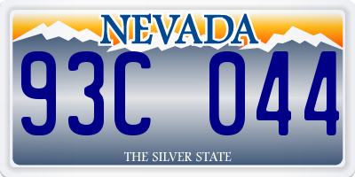 NV license plate 93C044