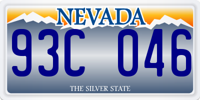 NV license plate 93C046