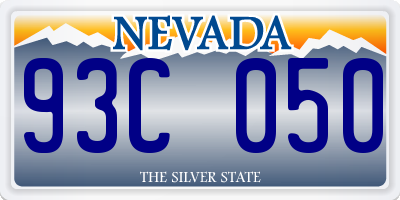 NV license plate 93C050