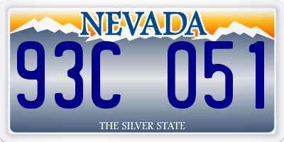 NV license plate 93C051