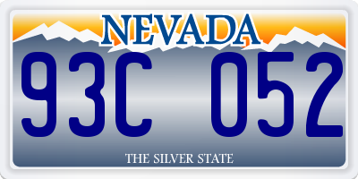 NV license plate 93C052