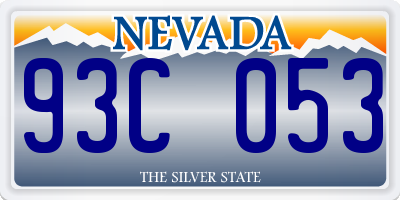 NV license plate 93C053