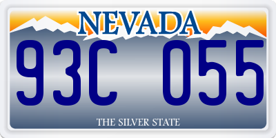 NV license plate 93C055