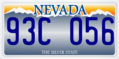 NV license plate 93C056