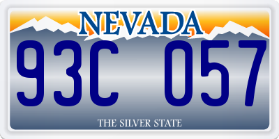 NV license plate 93C057