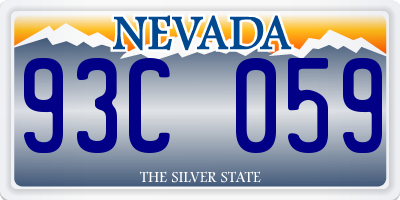 NV license plate 93C059