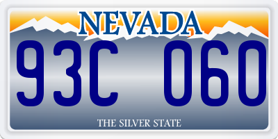 NV license plate 93C060