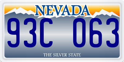 NV license plate 93C063