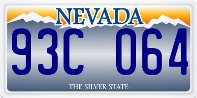 NV license plate 93C064