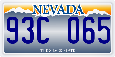 NV license plate 93C065