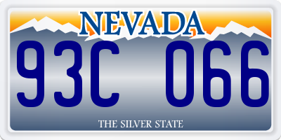 NV license plate 93C066