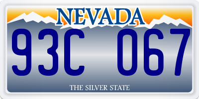 NV license plate 93C067