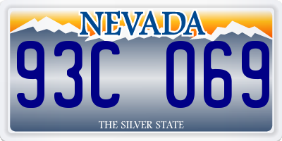 NV license plate 93C069