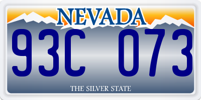 NV license plate 93C073