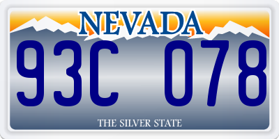 NV license plate 93C078