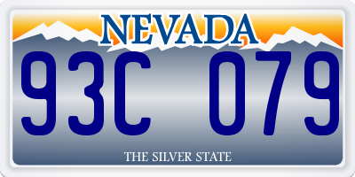 NV license plate 93C079