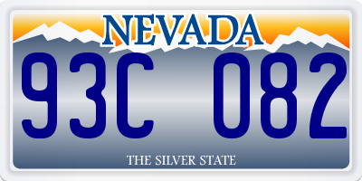 NV license plate 93C082