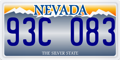 NV license plate 93C083