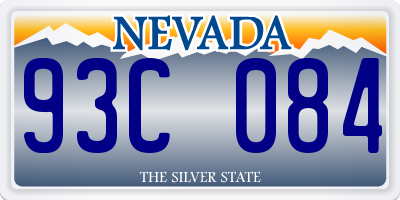 NV license plate 93C084