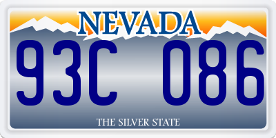 NV license plate 93C086