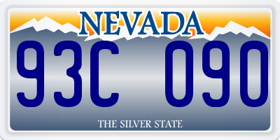 NV license plate 93C090