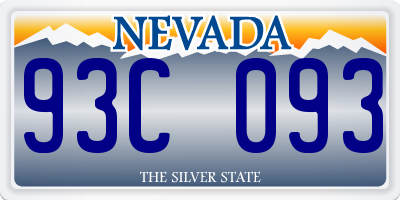 NV license plate 93C093