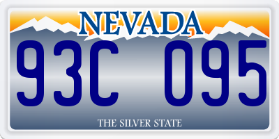 NV license plate 93C095