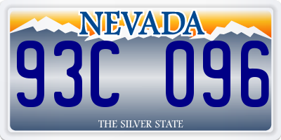 NV license plate 93C096