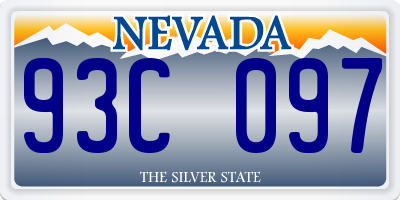 NV license plate 93C097