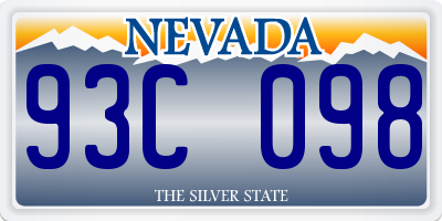 NV license plate 93C098