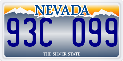 NV license plate 93C099