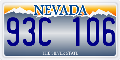 NV license plate 93C106