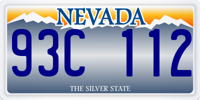 NV license plate 93C112