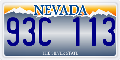 NV license plate 93C113