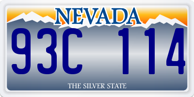 NV license plate 93C114