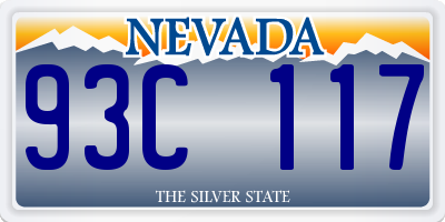 NV license plate 93C117