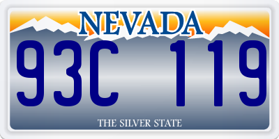 NV license plate 93C119