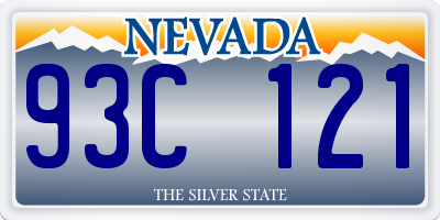 NV license plate 93C121