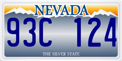 NV license plate 93C124