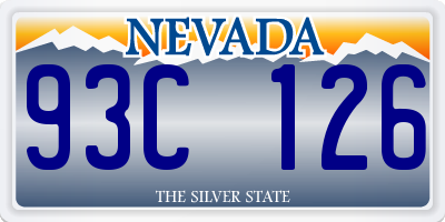 NV license plate 93C126