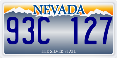 NV license plate 93C127