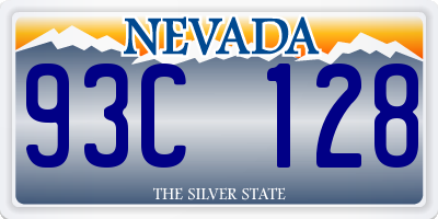 NV license plate 93C128