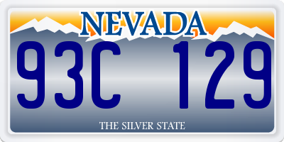 NV license plate 93C129