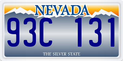 NV license plate 93C131