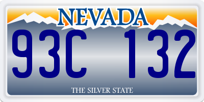 NV license plate 93C132