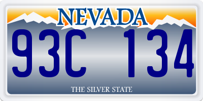 NV license plate 93C134