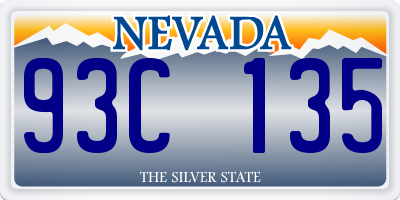 NV license plate 93C135